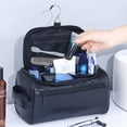 thumbnail image 2 of GUANGCAIJIA Large Cute Makeup Bag Organizer With Compartments Travel Toiletry Bag For Men Cosmetic Bags Set Black, 2 of 7
