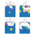 thumbnail image 2 of Sikiie Cool Unicorn Star Golden Leather Tissue Box Cover Square, tissue box holder, Tissue Box with Bottom Belt-5.2”x5.2”x5.2”, 2 of 7