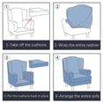 thumbnail image 6 of Dowbom Wingback Chair Slipcover with arms, Stretch Wing Chair Covers Slipcover 2 Piece, 6 of 6