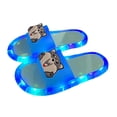 thumbnail image 2 of Kids Light Up Slide Sandals Boys & Girls Cute Slippers Flashing Light Summer Slides for Indoor Outdoor Party Blue Size 10-10.5 Years, 2 of 5