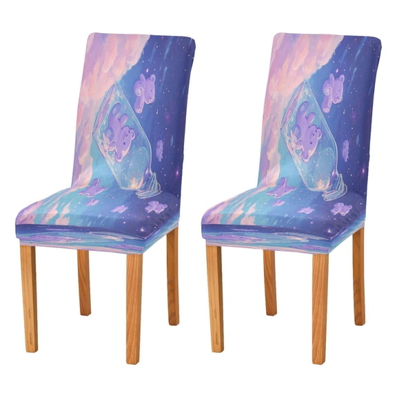 BZSMCE Chairs Slipcovers Dining Chair Covers Bear in Bottle Creative Pattern