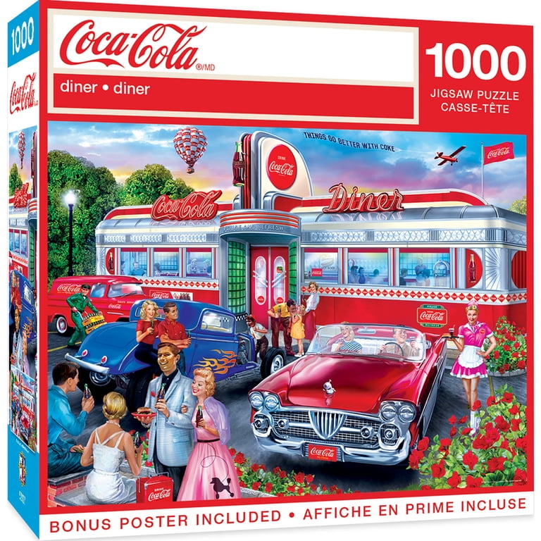 【激レア】Coca-Cola diner 1000ピースジグソーパズル MasterPieces Coca-Cola Diner 1000 Piece Jigsaw Puzzle, 19.25