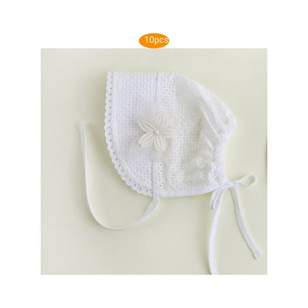 

10pcs Newborn Infant Beach Bucket Hat Bonnet Summer Color Lace Sun Baby Pure Cap Girl Boy
