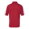 thumbnail image 3 of FeatherLite Colorblocked Moisture Free Mesh Sport Shirt 0465 Red/ White 2XL, 3 of 5