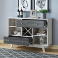 thumbnail image 5 of Furniture of America Bogt Multi-Storage Buffet, White Oak and Gray, 5 of 6