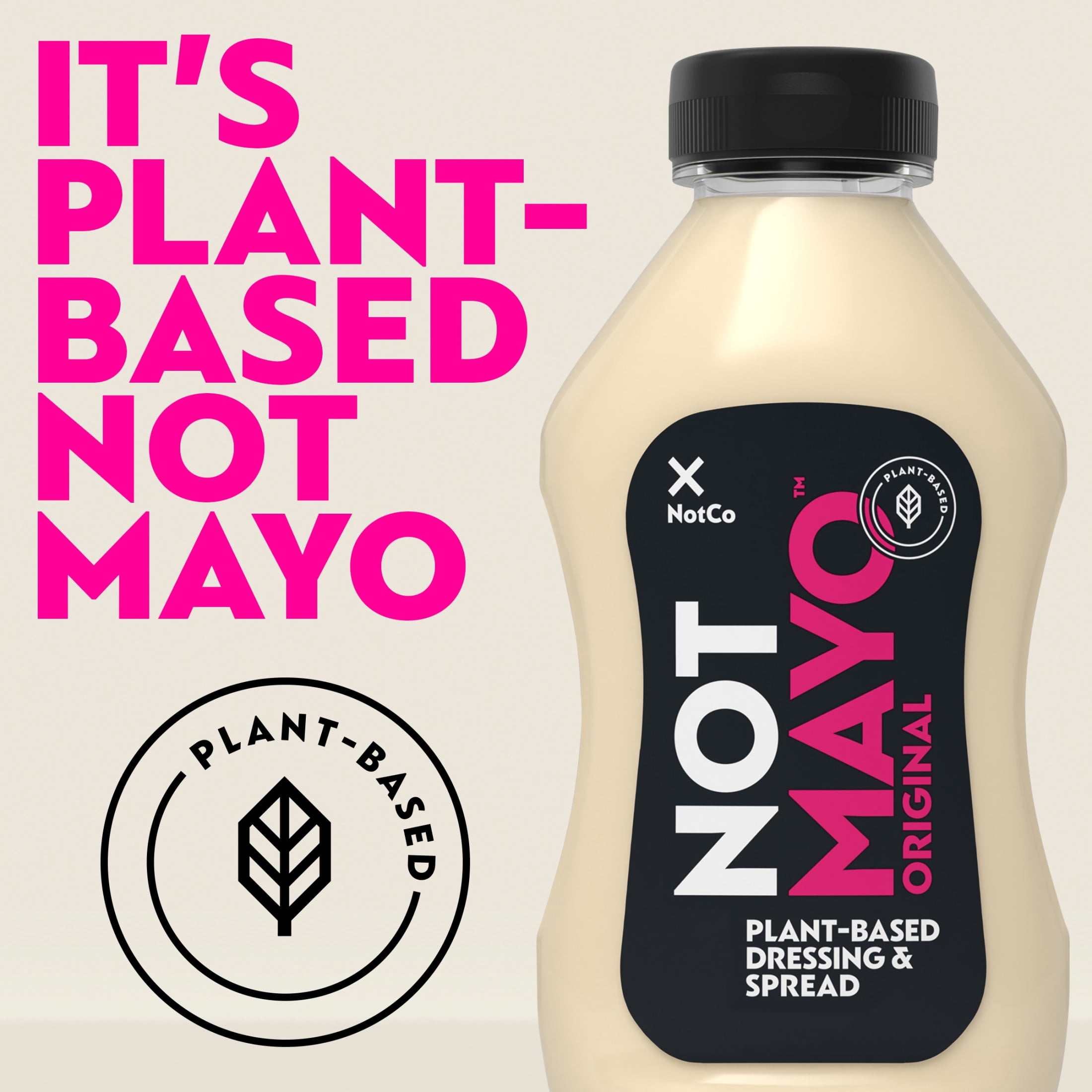 NotMayo Plant-Based Vegan Mayo, Dressing and Spread, 12 fl oz Squeeze Bottle