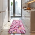 thumbnail image 4 of Strawberry Plants Fruit Dessert Milk Pink Pattern Kitchen Rug Mat,Kitchen Runner Rugs Non Skid Washable,Decorative Kitchen Floor Mats for Kitchen,Sink,Laundry,17"x47.2", 4 of 7