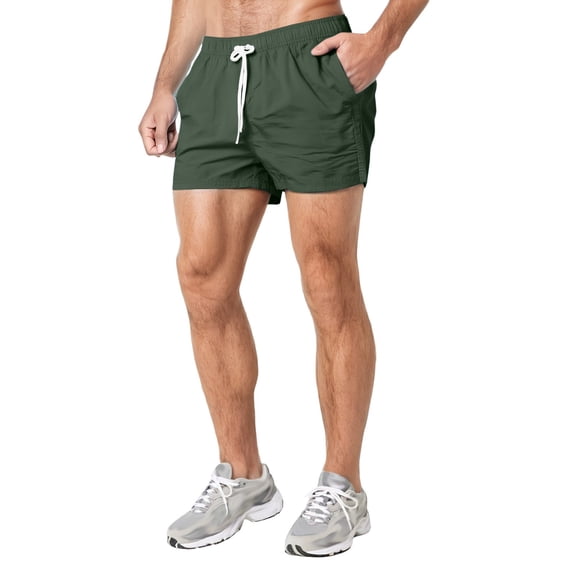 Afdoent Mens Shorts Sports Summer Casual Men's Elastic Waist Drawstring Running Gym Exercise Shorts Lightweight