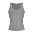 thumbnail image 7 of Byworldtasic Women's Summer Sleeveless Casual Camisole Shirt Slim Knit Ribbed Tank Tops Crop Tight Fit Basic Tank Tops, 7 of 7