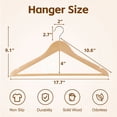 thumbnail image 5 of HomGarden 50 Pack Wood Clothes Hangers W/360° Swivel Hook for Adult Coats Shirts Jackets, 5 of 11