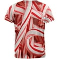 thumbnail image 2 of Christmas Candy Cane All Over Adult T-Shirt - Medium, 2 of 2