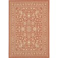 thumbnail image 1 of Unique Loom Collection Botanique Traditionnel Floral Frontière Transition Tapis d'Intérieur et d'Extérieur, 8' x 11' 4", Terre Cuite/beige, 1 of 5