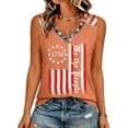 thumbnail image 5 of Bbyeadc 250 Anniversary USA Shirt Women V Neck Sleeveless Tank Top Patriotic Vest 250th Anniversary USA Flag Eagle Tee 1776-2026 Gift,Saffron (XXL), 5 of 5