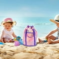 thumbnail image 4 of Darzheoy Mesh Beach Bag Tote Durable Sand Away Drawstring Beach Backpack Swim and Pool Toys Balls Storage Bags Packs, Stay Away from Sand and Water, 4 of 6