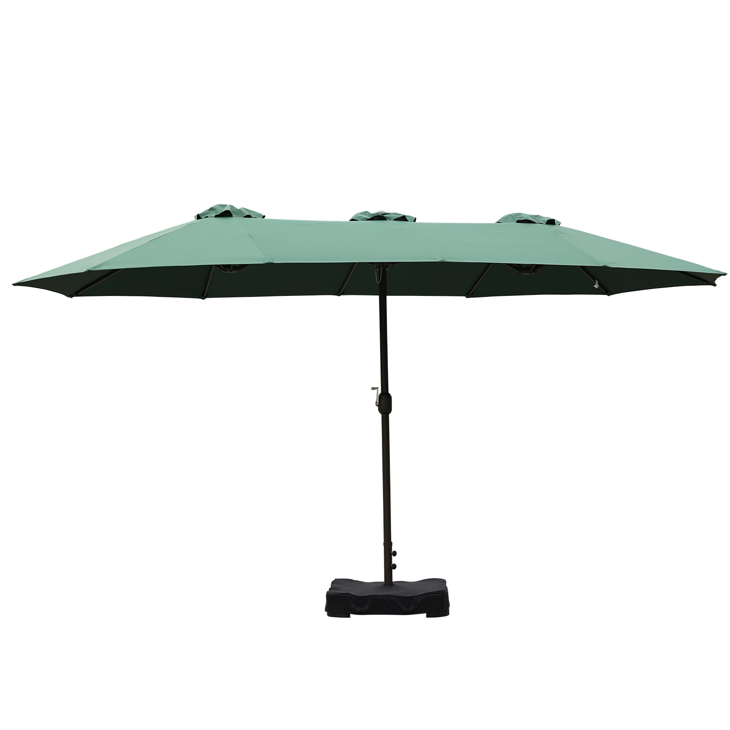 Aoodor 15 ft. Double Sided Patio Umbrella Dining Table Outdoor Market Umbrella with Base Stand
