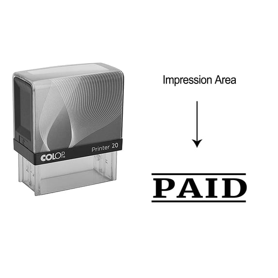eloria Paid Self Inking Rubber Stamp Business Custom Stamp Office Stationary, Color: Black Ink