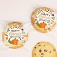 thumbnail image 3 of Big Dot of Happiness Fall Friends Thanksgiving Stickers and Clear Cookie Bags, Cellophane Treat Bags 4.25x7 Inches, Party Favor Gifts - 25 Count, 3 of 5