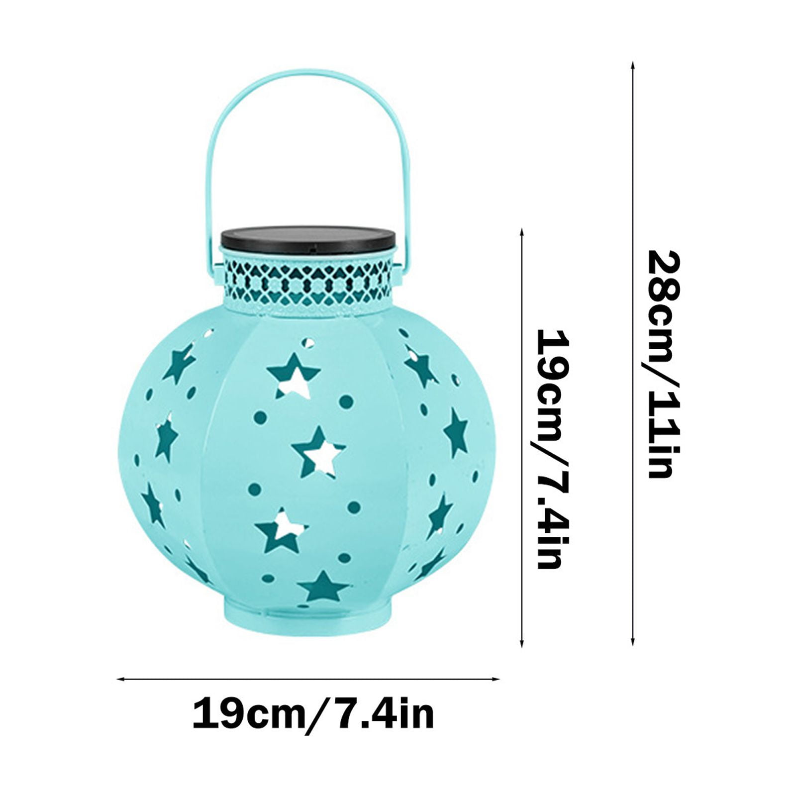 Outdoor Solar Lantern Waterproof Hanging Garden Light with Star Hollow Design, Courtyard Lights Garden Lights LED Lawn Lights, for Yard Patio Lawn Porch Pathway Party Decoration