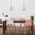 thumbnail image 4 of Lily 1-Light Matte Brass Pendant Light with Frosted Ribbed Glass Shade, 4 of 9