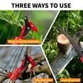 thumbnail image 4 of Ktaxon 30ft Manual Pole Saw, Lightweight Tree Trimmer with Steel Blade, Extendable Pruner for Palm Pear Fir Trees, Orange, 4 of 8