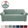 thumbnail image 1 of H.VERSAILTEX 1-Piece Jacquard Spandex XL Sofa Stretch Slipcover, Cyan, 1 of 7