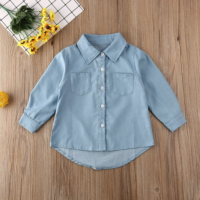 boys blue jean shirt