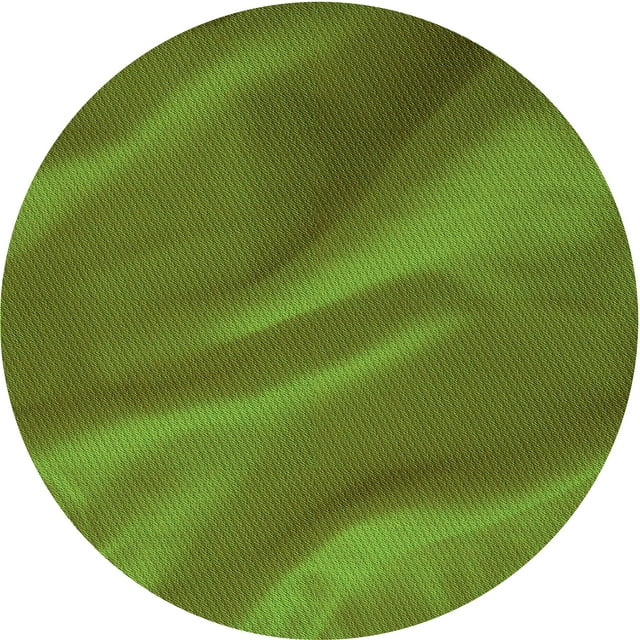 Ahgly Company Machine Washable Indoor Round Transitional Antique Bronze Green Area Rugs, 5' Round