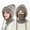 Gray, variant on Qiopertar 3-in-1 Knitted Hat Scarf Mask Set for Women, Winter Warm Fleece Lined Ski Balaclava Hood, Cold Weather Windproof Knitted Beanie Scarf Combo for Snow Sports Travel, Beige
