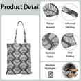 thumbnail image 5 of Boho Seashell Canvas Tote Bag – Watercolor Ocean Shell and Coral Reef Design – Nautical Beach Tote for Coastal and Mermaid Fantasy Lovers, 5 of 7