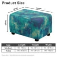 thumbnail image 7 of Xixirimido Tie-dye Dark Blue Pattern Ottoman Cover Rectangle Footrest Ottoman Slipcovers Footstool Cover Form Fit Stretch Ottomans Protective Cover for Living Room, Large, 7 of 7