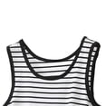 thumbnail image 4 of Bixock Workout Set for Women,2 Piece Set for Women Sleeveless Crew Neck Tank Top and Shorts Stripe Print Loungewear Set, 4 of 5