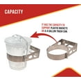 thumbnail image 3 of 2 Pack 4 Gallon Aluminum Trash Can Brackets Mount for Truck & Trailers - for Flat Vertical Surface & Carriers Mounting Holder for Galvanized Trash Can 10-1/2", 3 of 9