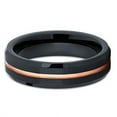 thumbnail image 2 of Rose Gold Tungsten Ring,Black Tungsten Wedding Ring,Engagement Ring,6mm Wedding Ring,Comfort fit Ring, 2 of 4