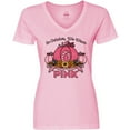 thumbnail image 3 of Inktastic In October We Wear Pink with Ribbon and Pink Pumpkins Women's V-Neck T-Shirt, 3 of 5