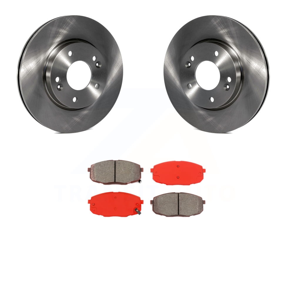 Front Disc Brake Rotors And SemiMetallic Pads Kit For 20142016 Kia