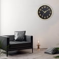 thumbnail image 5 of Wall Clocks Battery Operated 8 inch Modern Wall Clock,Silent Non Ticking Wall Clock for Living Room Bedroom Kitchen Office Classroom Decor (Black Gold), 5 of 6