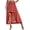 A-Floral Red, variant on Women Spring Summer Long Skirts Dress Boho Floral Elastic Waist Split Ruffle High Low Beach Maxi Skirt Clothes