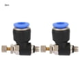 thumbnail image 2 of Pneumatic Fitting Valve  Pneumatic Regulator Valve  Pneumatic Pipe Fittings 2pcs Tube Air  Speed Controller Pipe Pneumatic Fitting Regulator ValveSL6-M5, 2 of 8