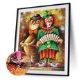 thumbnail image 2 of Cuadros Decorativos 5D DIY Diamond Painting Full Round Drill Payaso y Cat Rhinestone (B6190) Likrtyny embutido en tela, 2 of 6