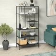 thumbnail image 2 of Evelyn&Zoe Winslow 72" Tall Rectangular Bookcase, Blackened Bronze, 2 of 8