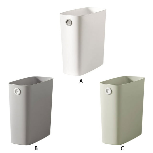 VONKY Convenient Trash Bin For Kitchen And Bathroom Storage Needs And Non Pressure Ring Trap Garbage Bag white