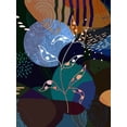 thumbnail image 2 of Bolokofsky, Ronald 12x14 White Modern Wood Framed Museum Art Print Titled - Floral Abstract 404, 2 of 4
