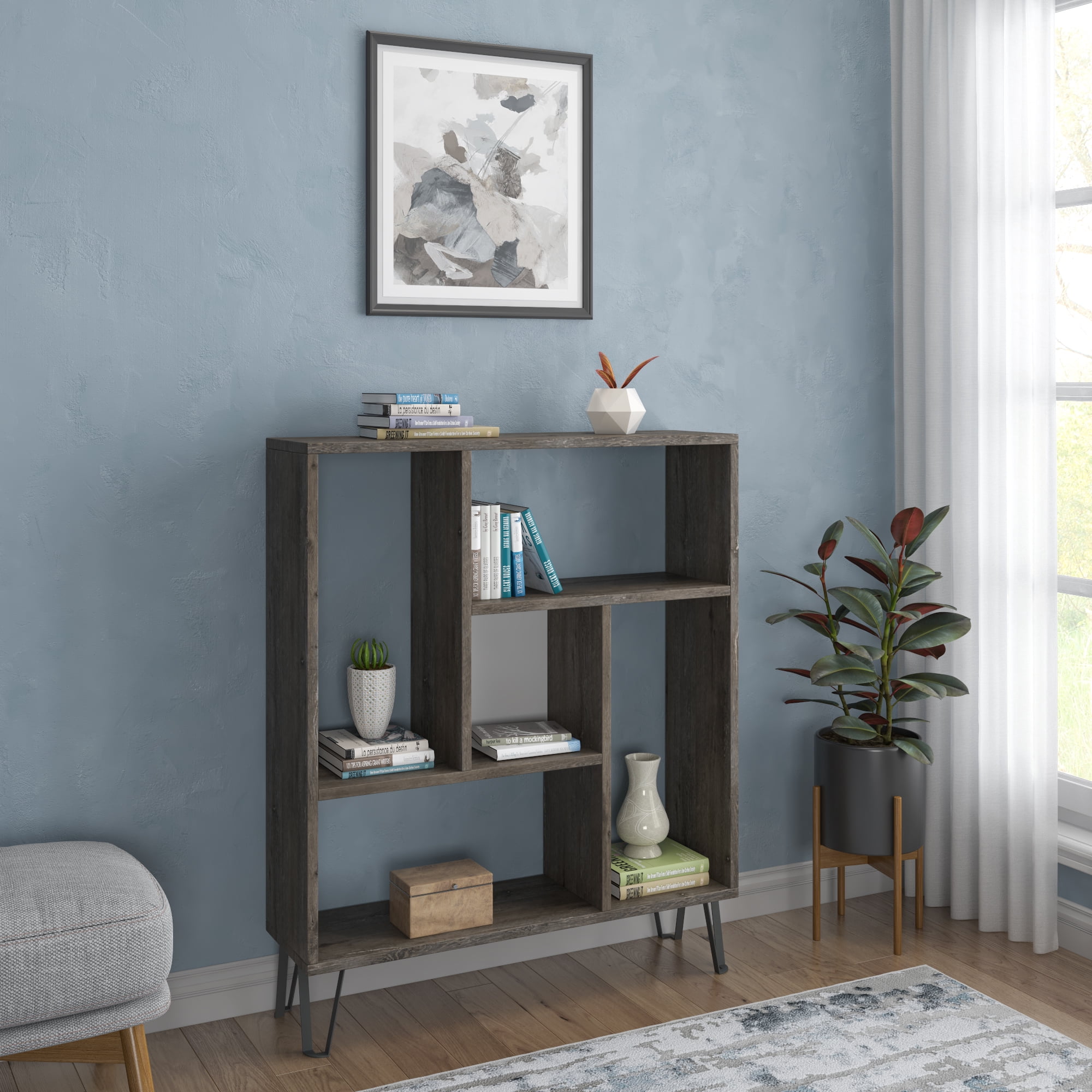 Ada Home Décor Arven 3 Tier Bookcase, Wenge