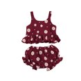 thumbnail image 1 of SUNSIOM Girl?s Printed 2Pcs Suit, Sleeveless Hem Tank Tops with Triangle Shorts, 1 of 9