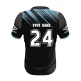 thumbnail image 1 of 2024 Cronulla Sharks Home Rugby Jersey black hats size S--5XL (Custom name and number ), 1 of 6