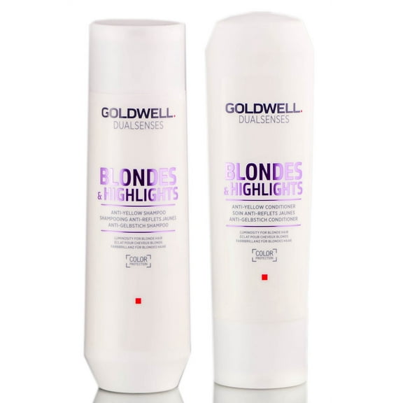 Set A , Goldwell Kit -Dualsenses Blonde and Highlights Anti-Yellow Shampoo & Conditioner Hair Kit
