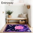 thumbnail image 3 of ODIKA 6'x9' Machine Washable Non-Slip Area Rug, Space Odyssey Pink Cosmic Journey High Traffic Rug, Purple, 80904, 3 of 7
