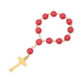 thumbnail image 4 of Rosary Beads Catholic, Car Hanging Rosary Exquisite  For Wedding Red,White,Blue, 4 of 8