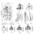 thumbnail image 4 of PENGXIANG 21PCS Plastic  Tree Decor Christmas Decorations Ball Ornament (Light Blue), 4 of 8