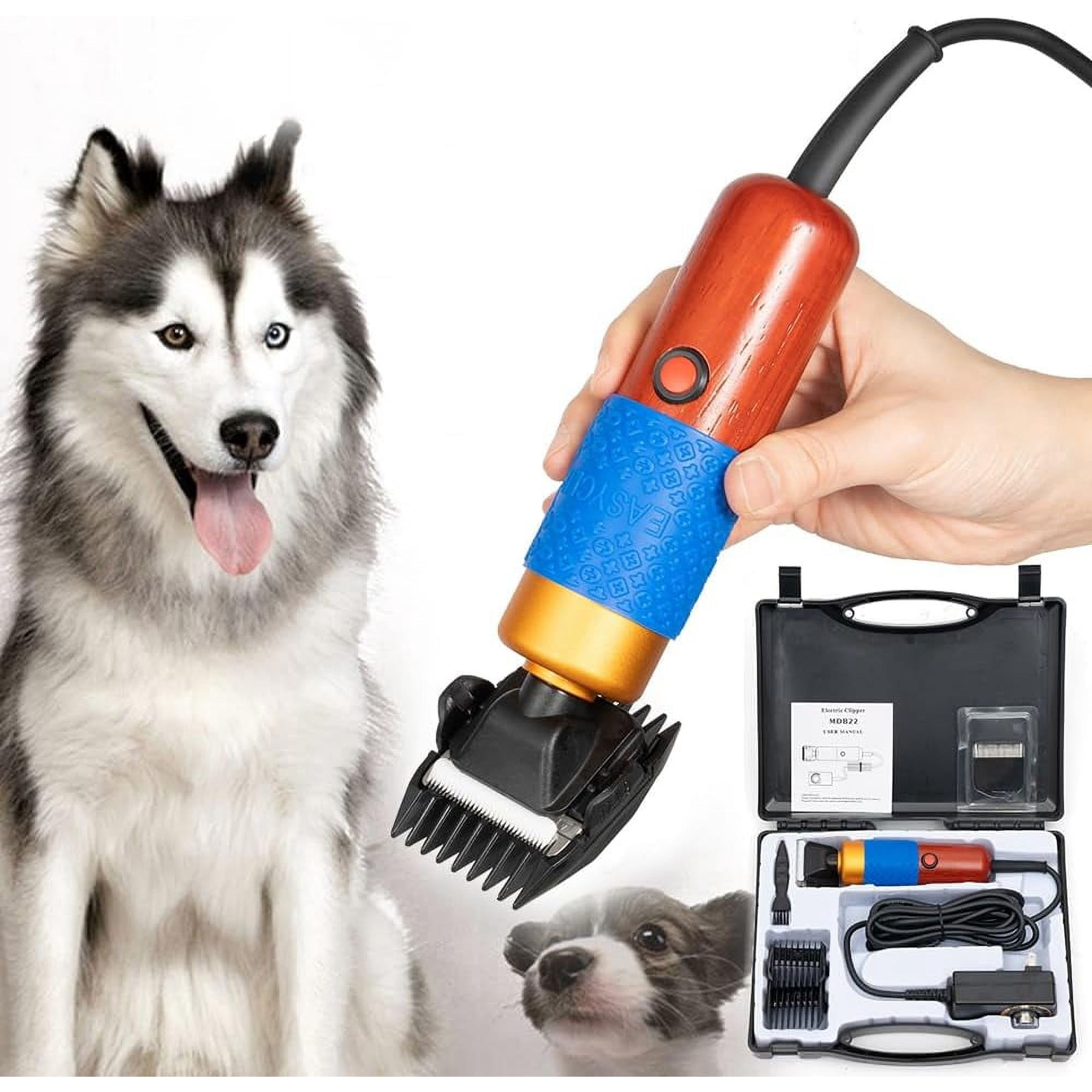 10ft Sheep Shears, with Plug & 2 Blades 200W Electric Clippers Animal Shave Grooming Farm for Dogs Cat Goat Alpaca, Llamas, Angora Rabbits Shearing Hand Piece Cutter Livestock Pet Supplies
